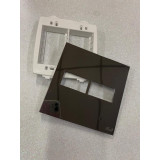 Placa p/ 2 Modulos 4x4 - Recta Espelhada Fume